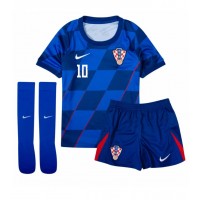 Dječji Nogometni Dres Hrvatska Luka Modric #10 Gostujuci EP 2024 Kratak Rukav (+ Kratke hlače)